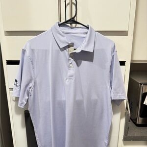 Nike Men's Striped Light Blue Polo Shirt
